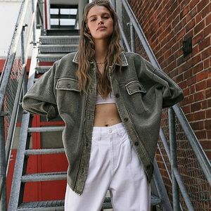 Free People Ruby Jacket, Dirty Olive, Medium